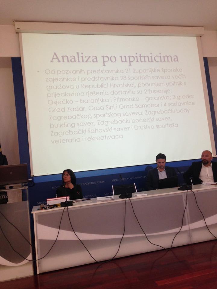 DSVR NA PREDSTAVLJANJU ISKAZA O PROCJENI UČINAKA PROPISA ZA ZAKON O SPORTU
